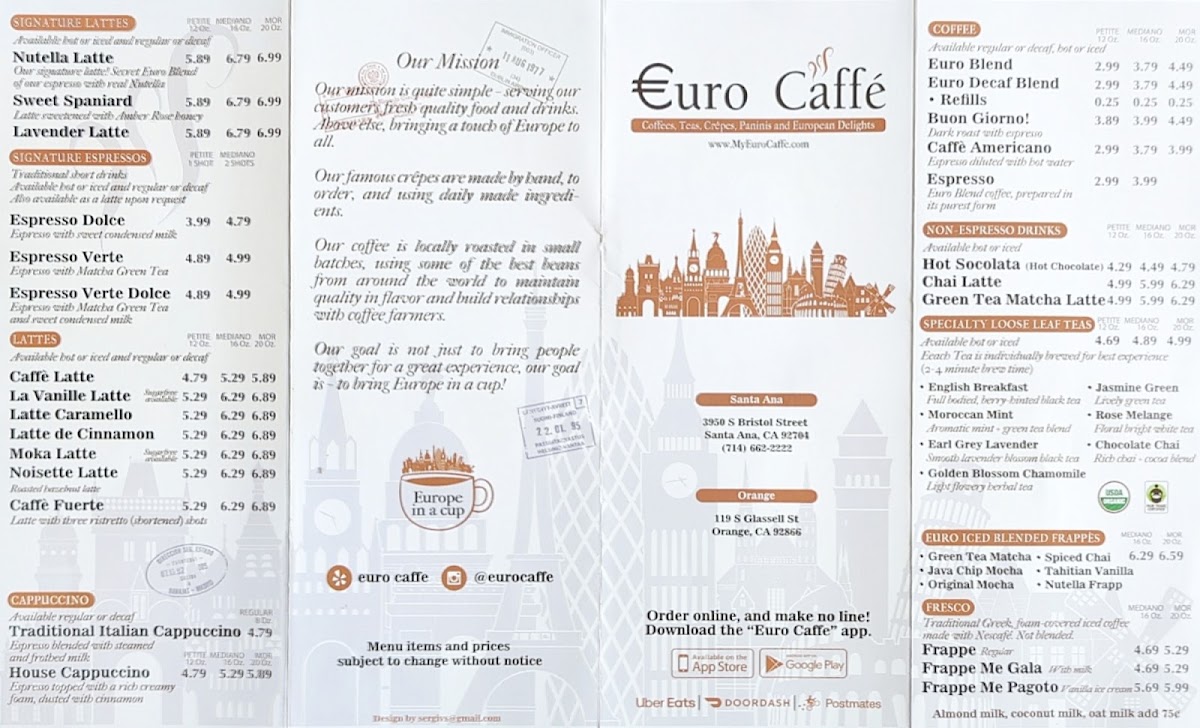 Euro Caffe Menu - Image 2